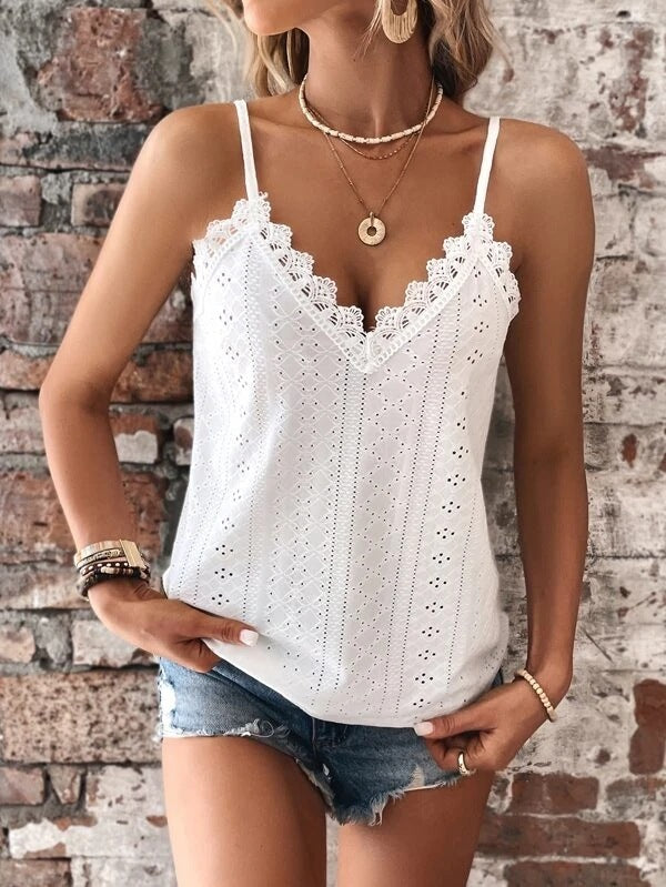 New Women's Clothing V-neck Lace Lace Sling Vest ec8523d5 1528 44e8 8328 ae0e78f7453a