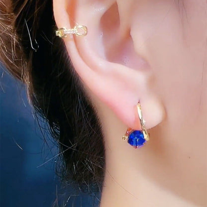 Colorful Crystal Blue Carat Ear Clip Women ec9a94c7 6f23 41dd aef5 161a2b191597