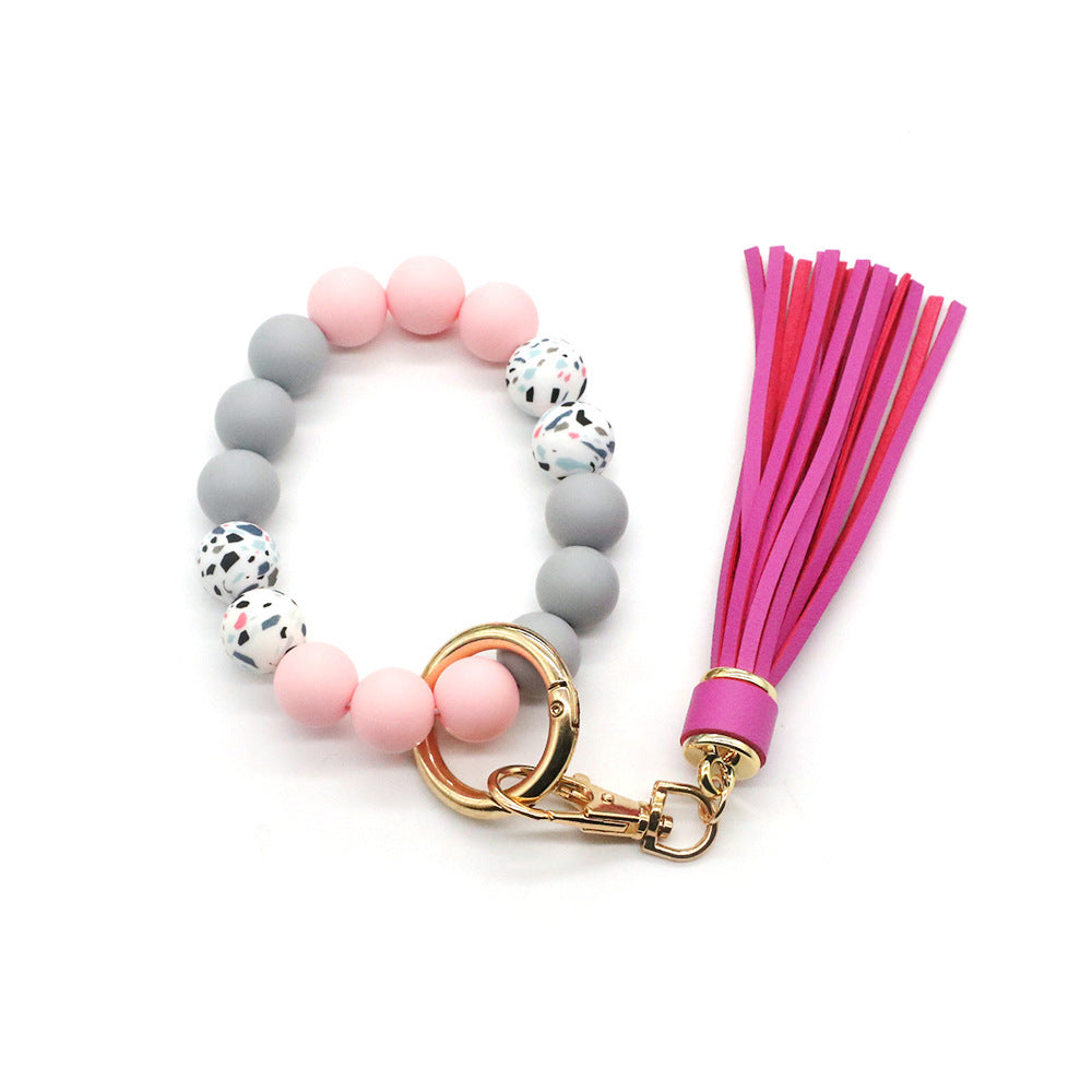 Tassel Camouflage Silicone Beads Bracelet Keychain ecaf12bc ce24 4b0a b3eb 37fb5cb845d8
