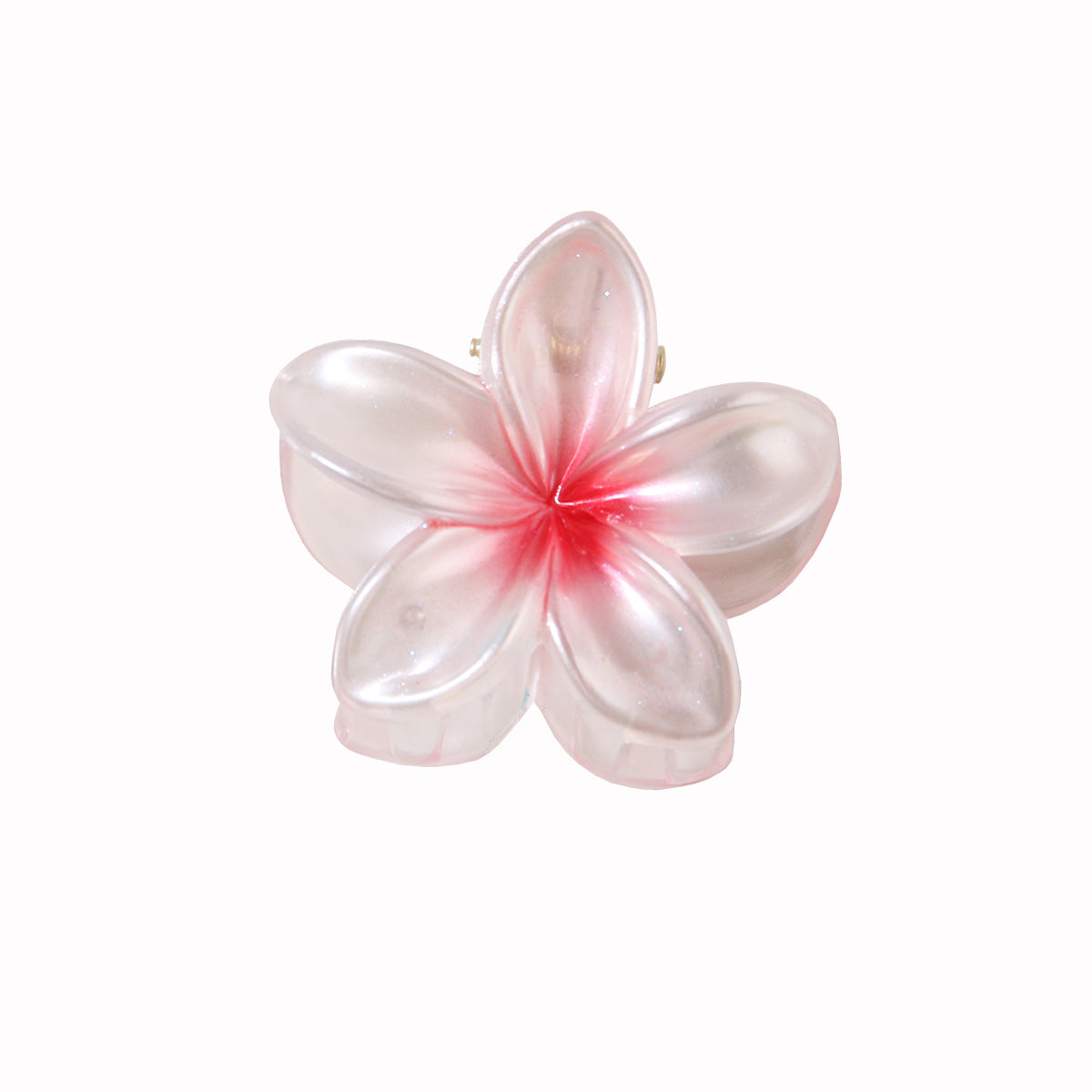 Small Size 4cm Pearlescent Flowers Barrettes Sweet Plumeria Rubra ecb42ce8 2a92 47c9 97a6 b8f638eb8f09