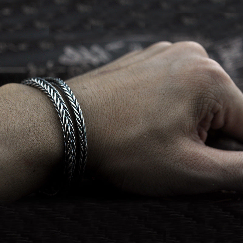 Vintage Braided Keel Bracelet Men ecb48e5a b15c 48bf 8637 0409b373823e