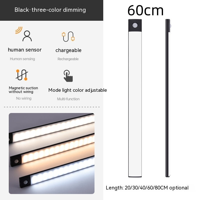 Smart Infrared Sensor Lamp Wireless Magnetic Long Cabinet Light With Rechargeable Hallway Wardrobe ecd59d28 b1ea 48f9 a962 c4
