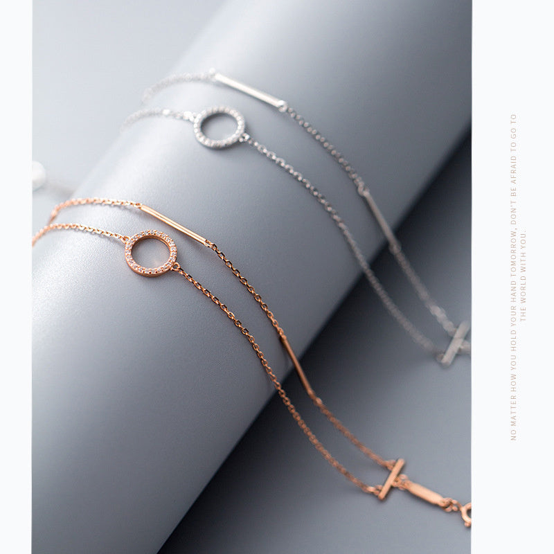 Diamond Jewelry Temperament Trend Word Double ecef4494 a07e 49c1 b195 4b340d6b1d2e