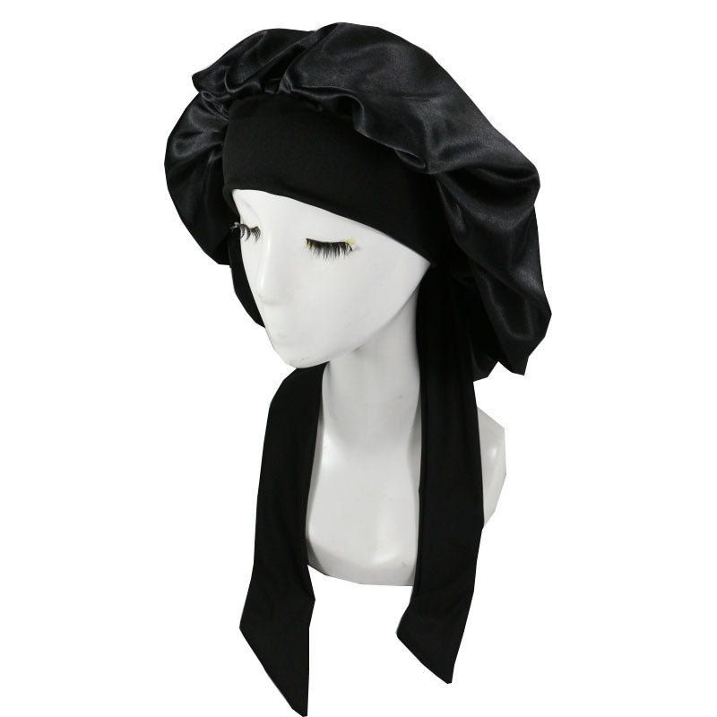 Lace-up Hair Care Silk Nightcap ed154773 b6c8 4e54 b79d aaa3cd92e891