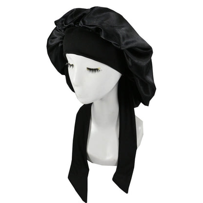 Lace-up Hair Care Silk Nightcap ed154773 b6c8 4e54 b79d aaa3cd92e891