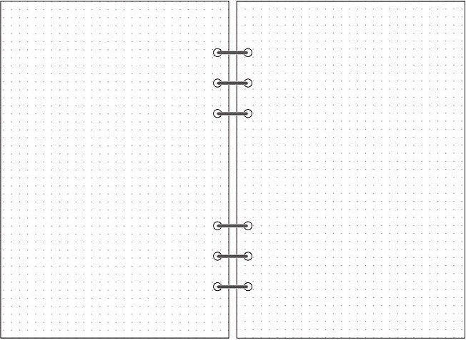 6-hole Notebook Loose-leaf Refill Blank Dot Matrix Horizontal Line - 图片 9