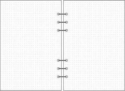 6-hole Notebook Loose-leaf Refill Blank Dot Matrix Horizontal Line - 图片 9