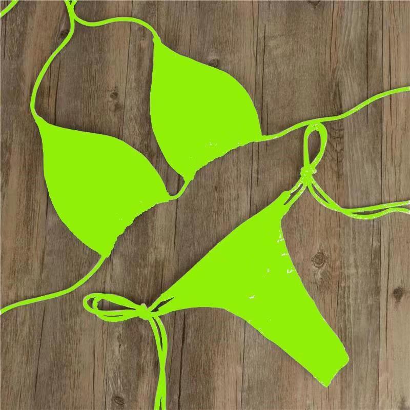 Halter Neck Tie Bikini Ladies Split Tie Swimsuit ed164834 98fb 484d 9ef5 5bf4479d18c6