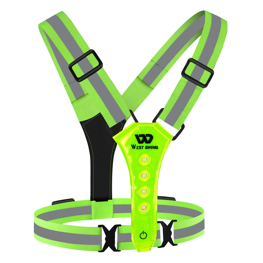 Outdoor Night Run Reflective Vest Riding Warning Light ed17ae29 fa3f 4b8f 91e1 9c1bc868f8b8