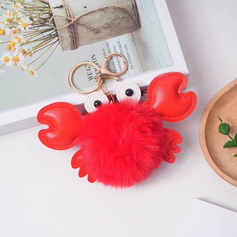 Cartoon Cute Crab Keychain Pendant ed2102f8 c030 460f bc7c 3ee2d11657b0
