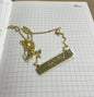 European And American Fashion One Word Horizontal Bar Pendant Necklace ed292329 a680 4293 82ca be1021857ad8