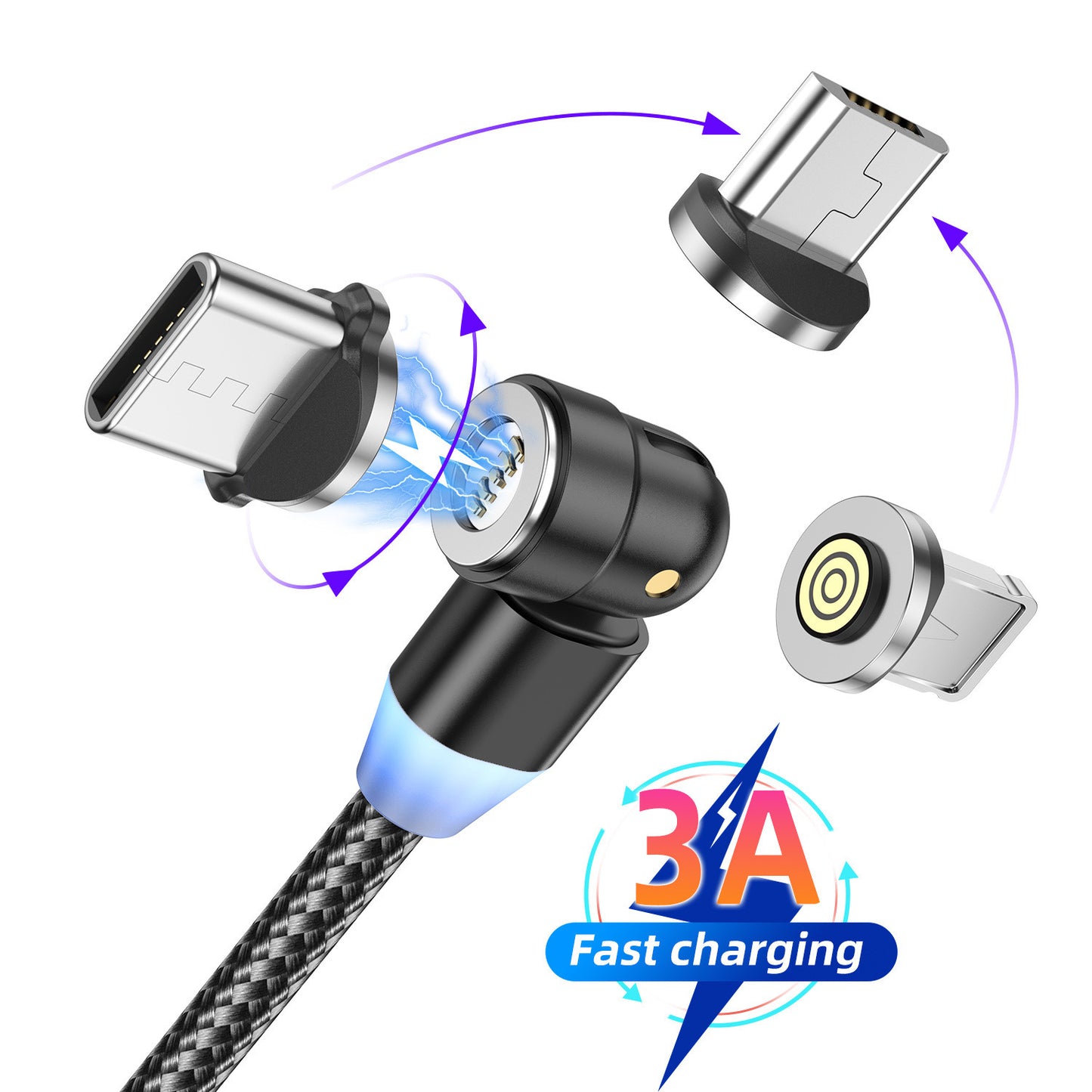 Mobile Phone Charging Three-in-one Magnetic Data Cable - 图片 9