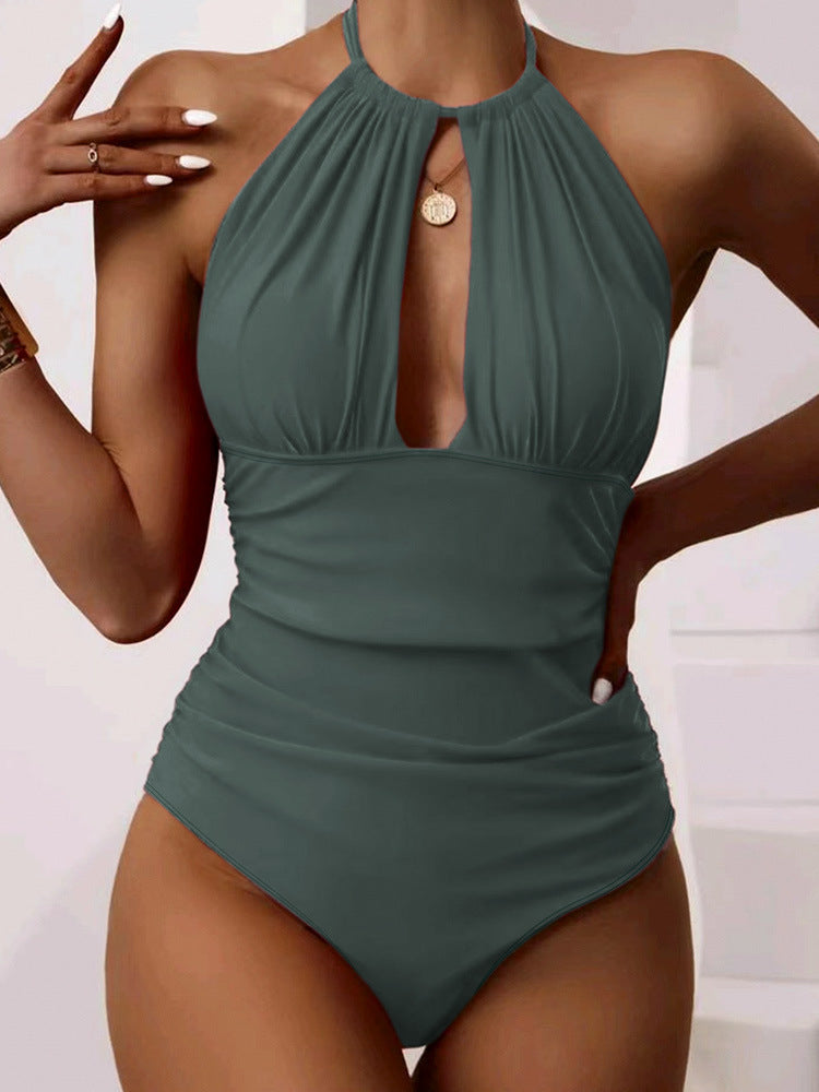 New One-piece Halter Hot Spring Swimming Swimsuit For Women ed5161c3 7acd 43d7 99e0 8b99f809f5e3
