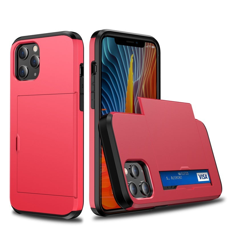 Mobile Phone Case Sliding Cover Card Two-in-one Anti-drop Wallet Protective Wallet Credit Card Holder ed5c0f41 32c9 42f0 98f4
