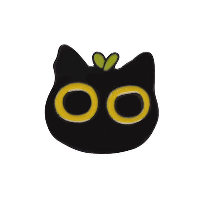 Cartoon Black Cat Flowers Series Adorkable Fashion Creative All-match Bag Clothing Ornament Badge ed62383f b196 4056 8945 1b5