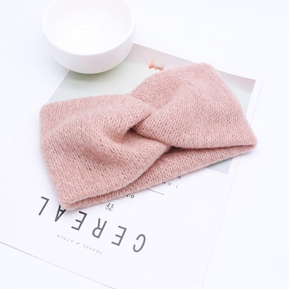 Woven Knitted Turban Headband Sweet And Versatile Wide-brim Headdress ed6796eb a51a 43b2 b1ed f85bf30804e2