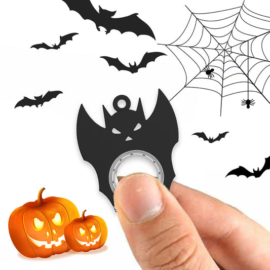 Halloween Creative Fidget Spinner Toy Bat Demon Ghost Keychain Hand Spinner Anti-Anxiety Toy Relieves Stress Bottle Opener Ki
