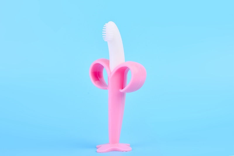 Wholesale Three-dimensional Banana Teether Baby Teething Stick Baby Nipple Molar Teether Banana Toothbrush ed81d489 b65f 49a9