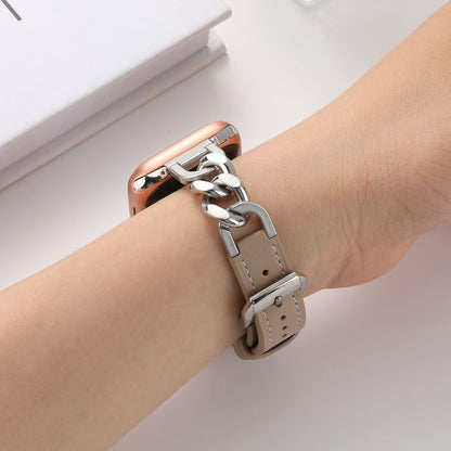 Stainless Steel Leather Single Row Denim Chain Iwatch Strap ed96b3e7 1373 4459 8ca0 012d313784db