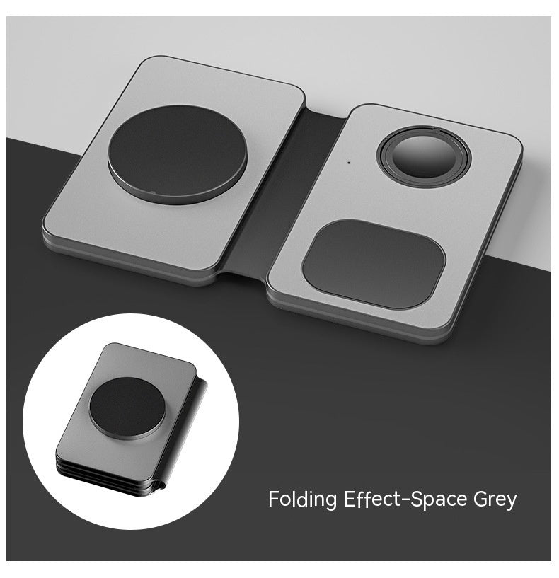Aluminum Alloy Folding Wireless Charger Three-in-one - 图片 10