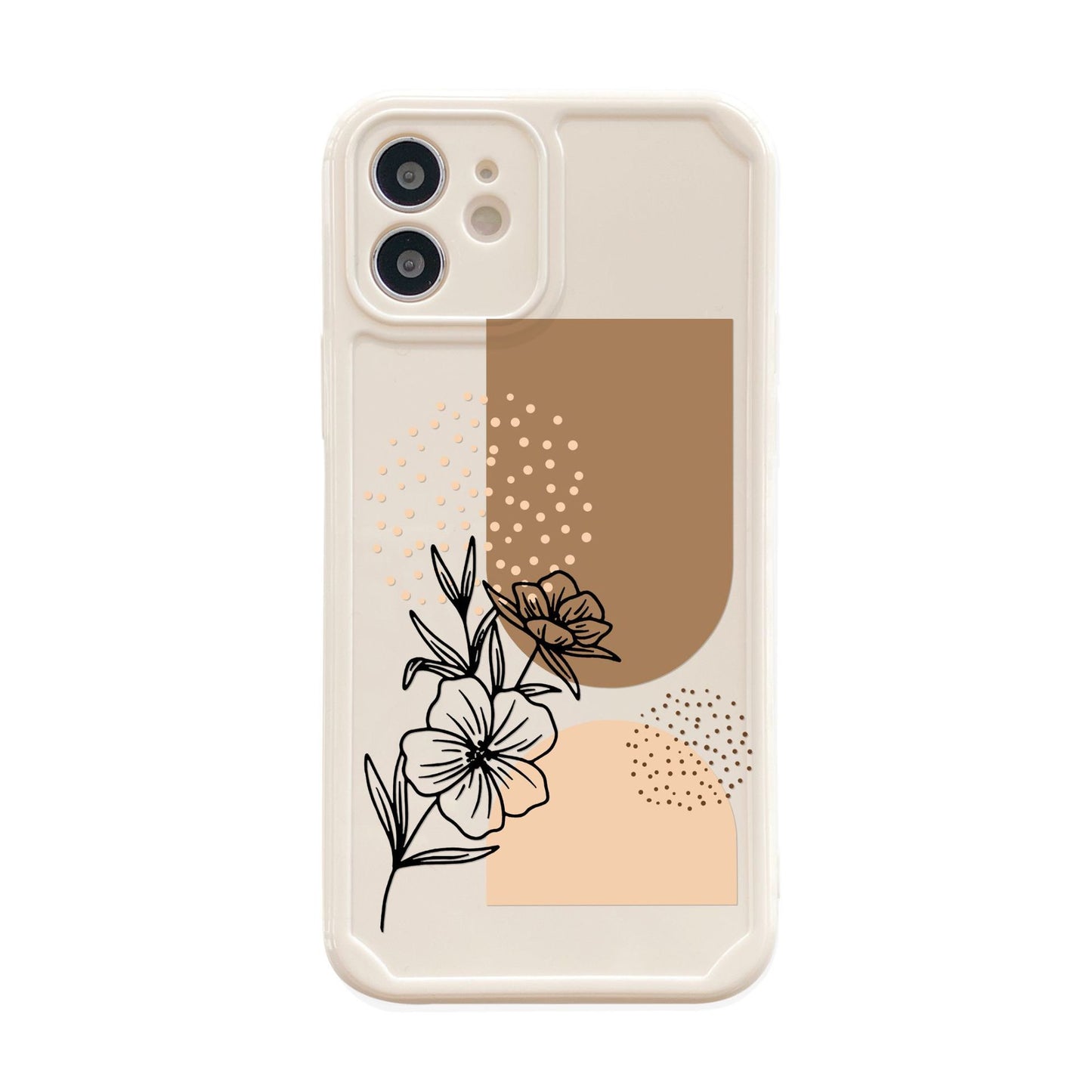 Simple Abstract Flower Silicone Phone Shell ed9e3c26 ab04 4e22 a2a4 7d7b694258c7