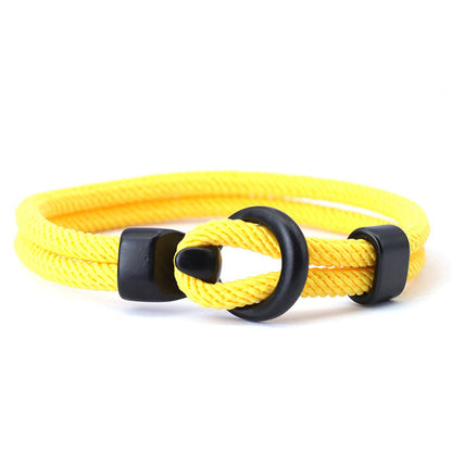 Fashion Rope Bracelet Men Double Layer Outdoor Camping eda2ee64 c4c9 488f 9eef c0dc0ad97a4a