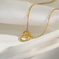 S925 Sterling Silver Niche Design Circle Necklace edc78936 e8af 46f3 ab07 dd7e8f0df6e1