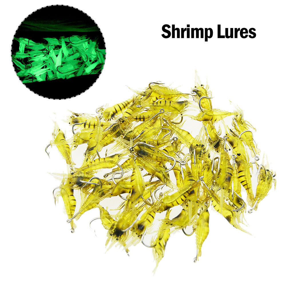 Yellow Stripe Luminous Soft Shrimp With Hook edceea23 bb58 4b6b 92f8 9930b15f6337