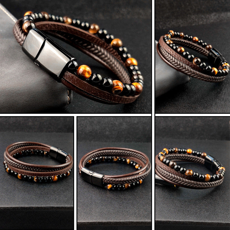 Multi-layer Bracelet Stainless Steel Magnet Wristband edd24abe c04d 477b b46a 27a5941ca713