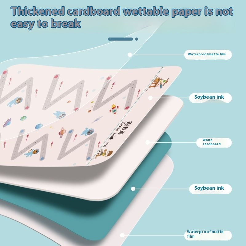 Children's Pen Control Training Copybook Stroke Drawing Point Line Picture Book Potential Development Cards ede24bb3 b5a4 401