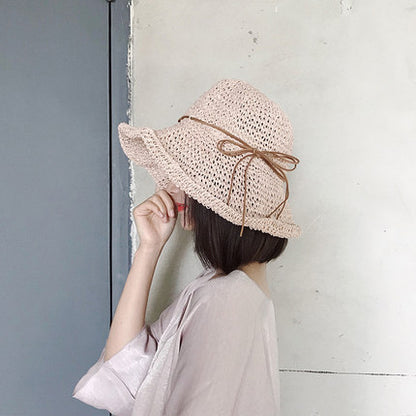 Sunscreen Female Raffia Straw Hat Summer Fashion Cover Face Net Red Fisherman Hat ede4eaa5 d7a0 420c aa0c 6fcd05e7ef14