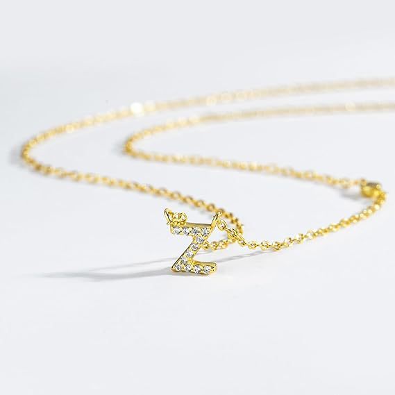 Fashion Jewelry Luxury Gold Color A-Z 26 Letters Necklace CZ Pendant For Women Cute Initials Name Necklace Fashion Party Wedd
