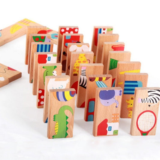 28 Animal Dominoes Children's Wooden Toy - HD Wireless Product #1