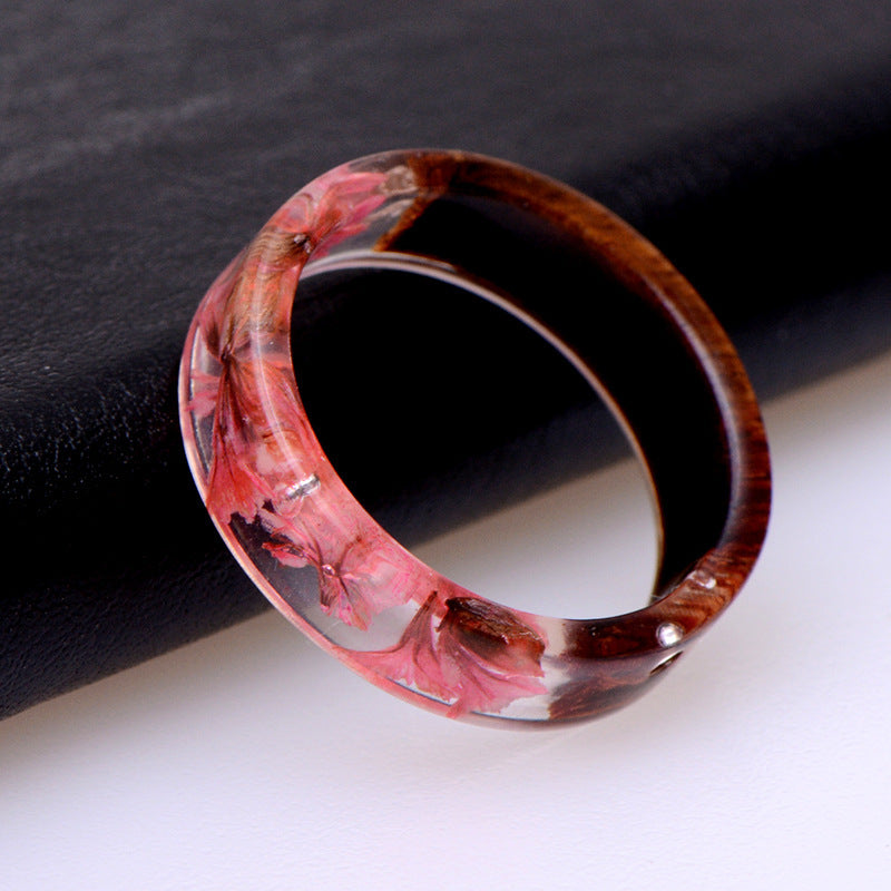 Retro Creative Plant Resin Wood Transparent Ring ee0e3a30 5bb9 48c6 9788 aae57eedb0a6