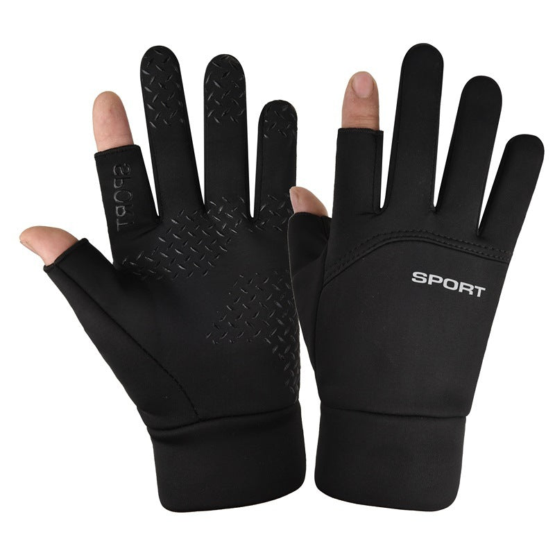 Windproof Waterproof Velvet Warm Waterproof Cycling Non-slip Full Finger Gloves ee12a19d 20b7 4796 80f2 798bcf3f7f7c aec76b43
