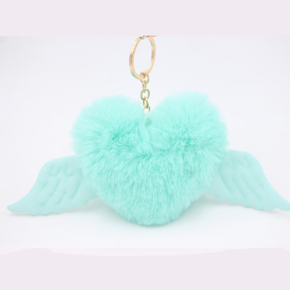Heart Wool Ball Keychain Pendant ee13b51d 0aa6 4ce9 9d11 ff0366fb8ae5
