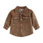 Autumn New Kids' Overcoat Boys Girls Toddlers Casual Solid Color Long Sleeve Lapel Denim Shirt Jacket ee14aced 8af0 404e b208