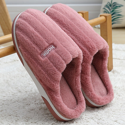 Home Cotton Slippers Women's Winter Plus Size Striped Plush Indoor ee317cab b94f 444b be71 d0ce1fc2d901