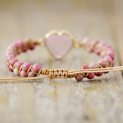 Double Natural Stone Hand-woven Bracelet With Adjustable Strings ee38b627 ea2e 4044 85bf 2dced724edee