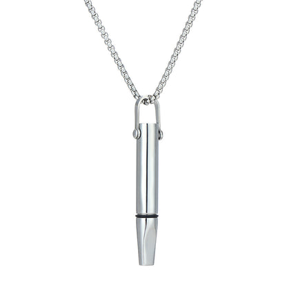 Breathing Resistance Whistle Necklace Round Tube Built-in Cotton Core ee60f935 876c 4ede 94f0 c917ee3e65af