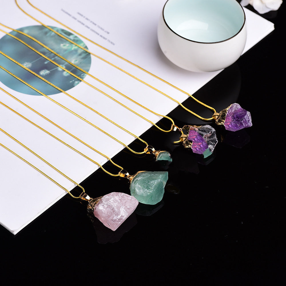 Natural Crystal Pendant Necklace With Gemstones ee6c778c 04fa 47da 8485 fc7d2cac58a3