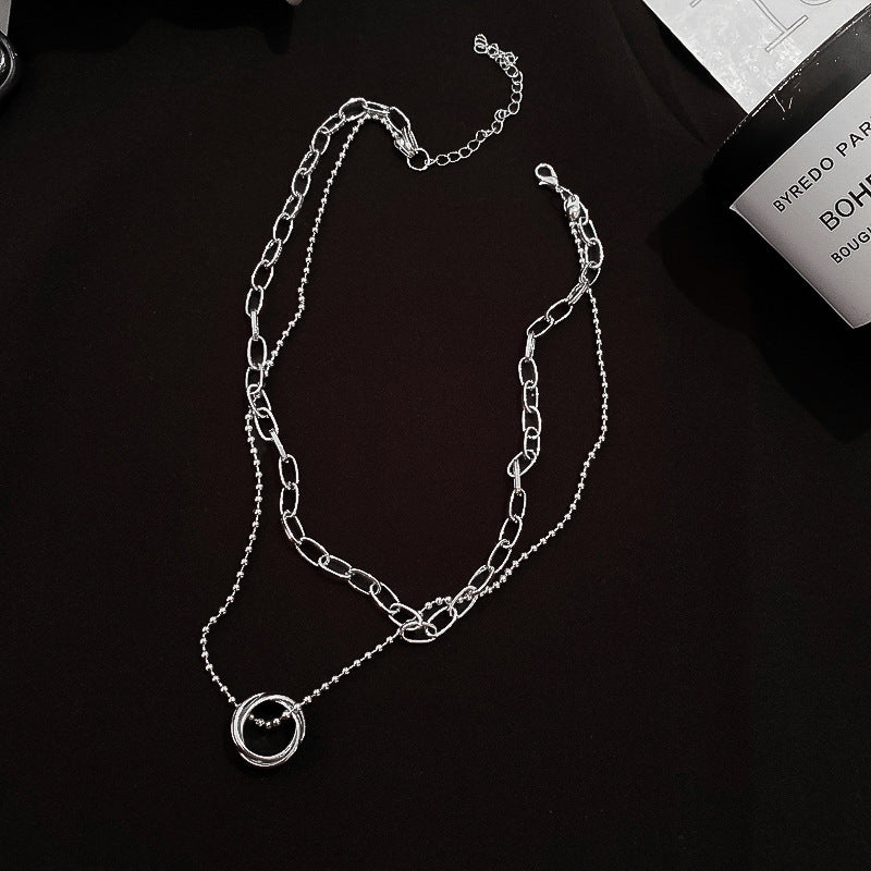 Retro Multilayer Necklace Simple Temperament Short Clavicle Chain eea18cbf 3ef4 478f bc82 4a495fe6e7fa