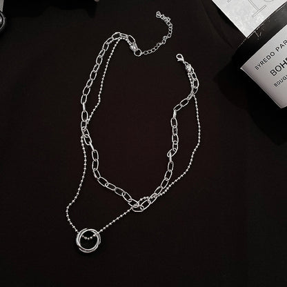 Retro Multilayer Necklace Simple Temperament Short Clavicle Chain eea18cbf 3ef4 478f bc82 4a495fe6e7fa