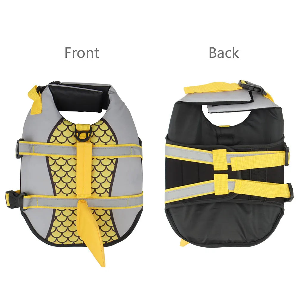 Swim Pet Dog Life Jacket Vest Clothes Life Vest Collar Harness Pets Swimming Summer Swimwear Scales Shark Pet Products