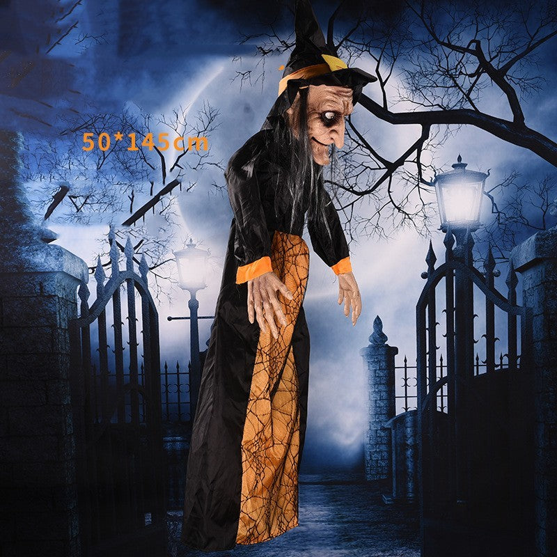 Halloween Voice-activated Horror Electric Witch Toy Ghost Festival Bar Outdoor Decorations Arrangement Props eec816b5 50f8 4d