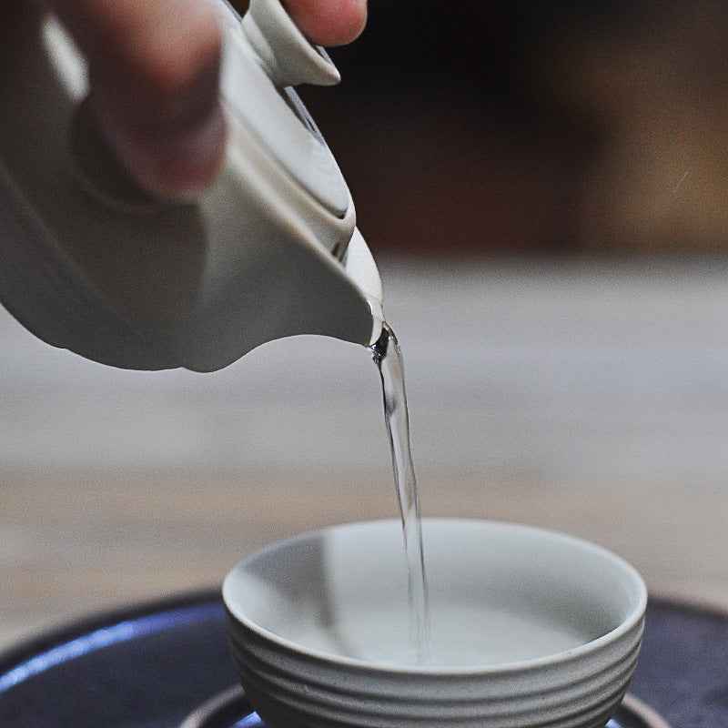 Simple Stoneware Convenient Tea Cup Set One Pot One Cup 1 Person Japanese Style Travel Portable Office Kung Fu Tea Set Teapot