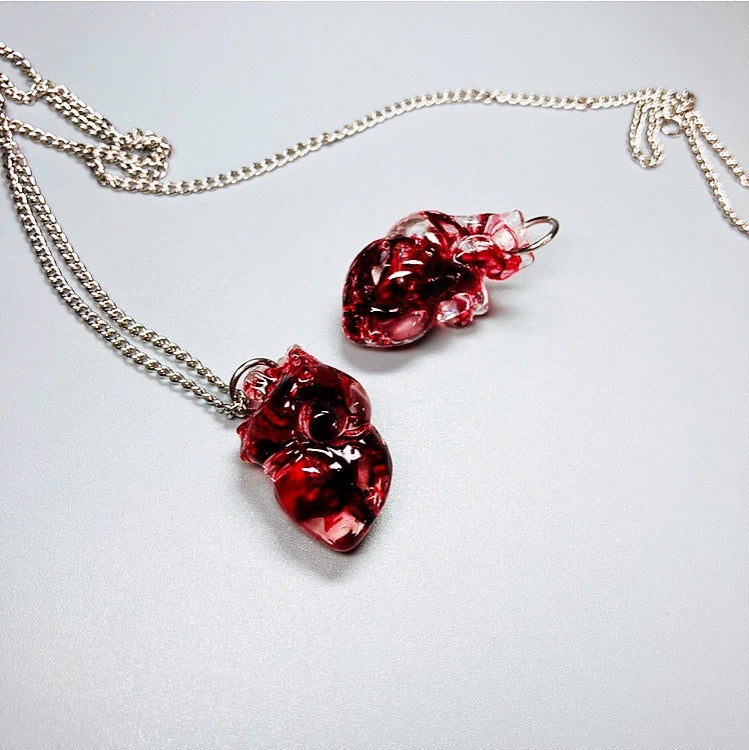 Flesh And Blood Heart Creative Necklace Pendant Heart Artwork eefd7ee4 28c0 470e ab7d 2b400648db4b
