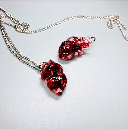 Flesh And Blood Heart Creative Necklace Pendant Heart Artwork eefd7ee4 28c0 470e ab7d 2b400648db4b