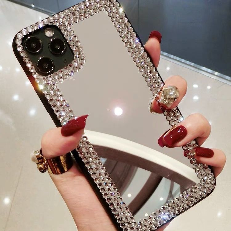 Acrylic Mirror Rhinestone Luxury Diamond Makeup Mirror Phone Case ef2f8e37 9784 49fe 9d59 1c935d5a4f1f