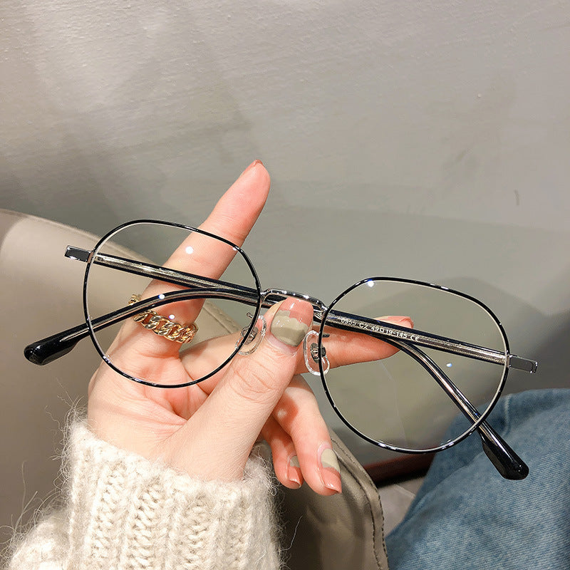 Metal Plain Myopic Face Without Makeup Glasses Acetate Frames Frame ef38332b b15e 4133 866a a699aba97d42